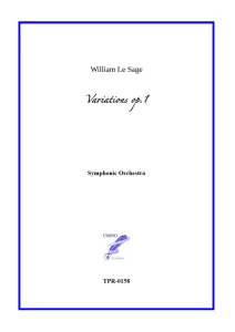 Variations for Symphonic Orchestra (Le Sage) - Full Score