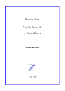 Cantio Sacra IV for Soprano and Piano (Okada)