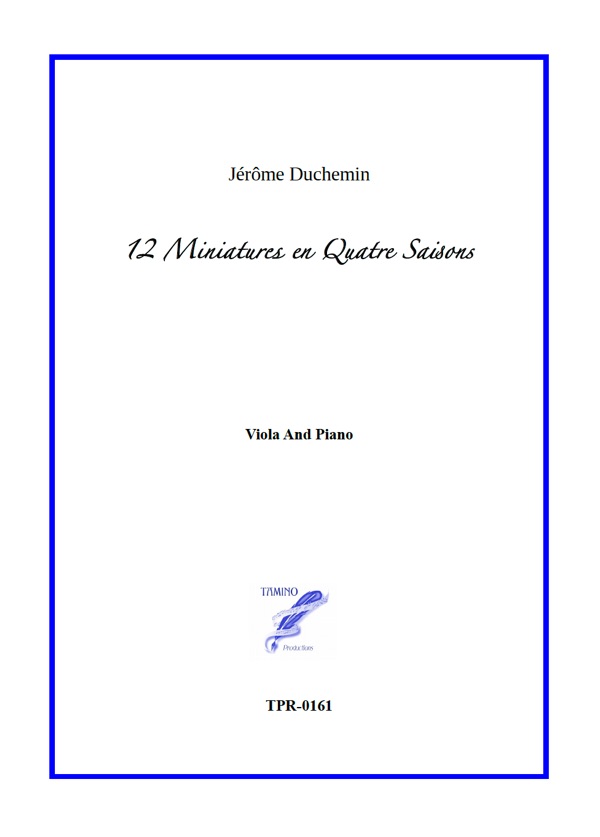 12 Miniatures en Quatre Saisons for Viola and Piano (Duchemin)