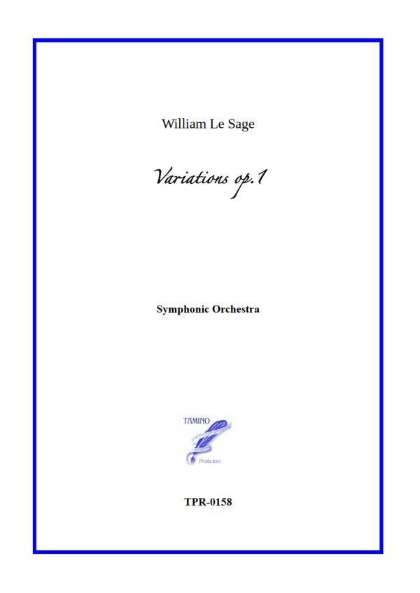 Variations for Symphonic Orchestra (Le Sage) - Full Score