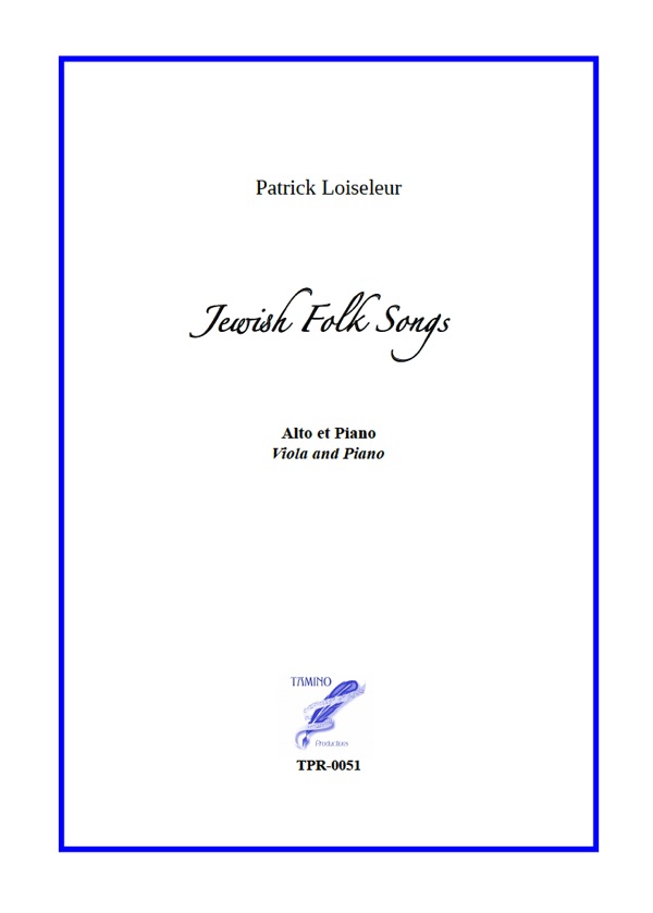 Jewish Folk Songs for Viola and Piano (Loiseleur) Jewish Folk Songs for Viola and Piano (Loiseleur)
