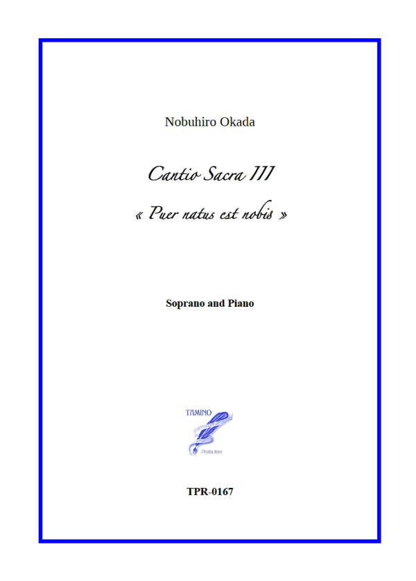 Cantio Sacra III for Soprano and Piano (Okada)