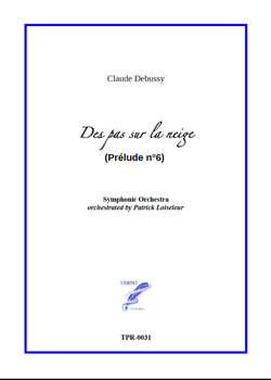 Des pas sur la neige (Prelude 6) for symphonic orchestra (Debussy)