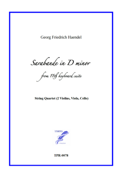 Sarabande in D minor for String Quartet (Haendel)